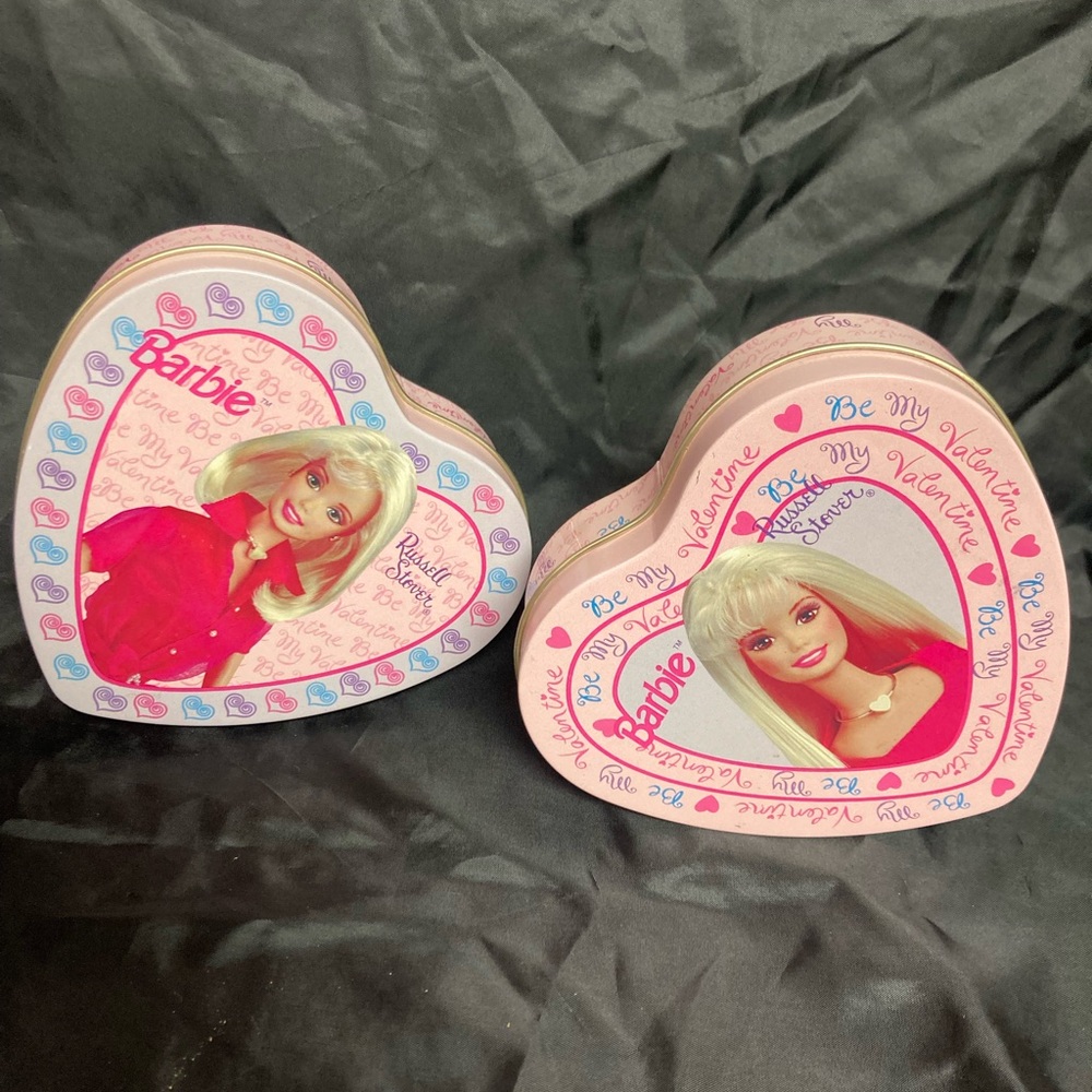 2 Barbie Valentine Tins 1999 - Picture 4 of 7